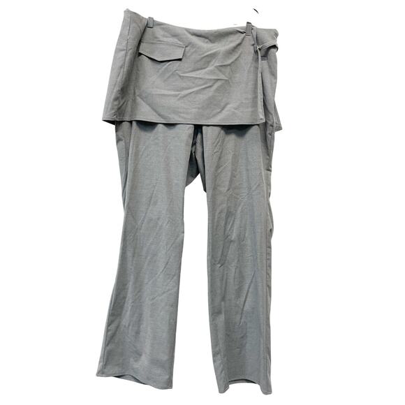 Wild Fable Women's Mid Rise Flare Skirt Trousers Light Gray Size XXS - Picture 3 of 7
